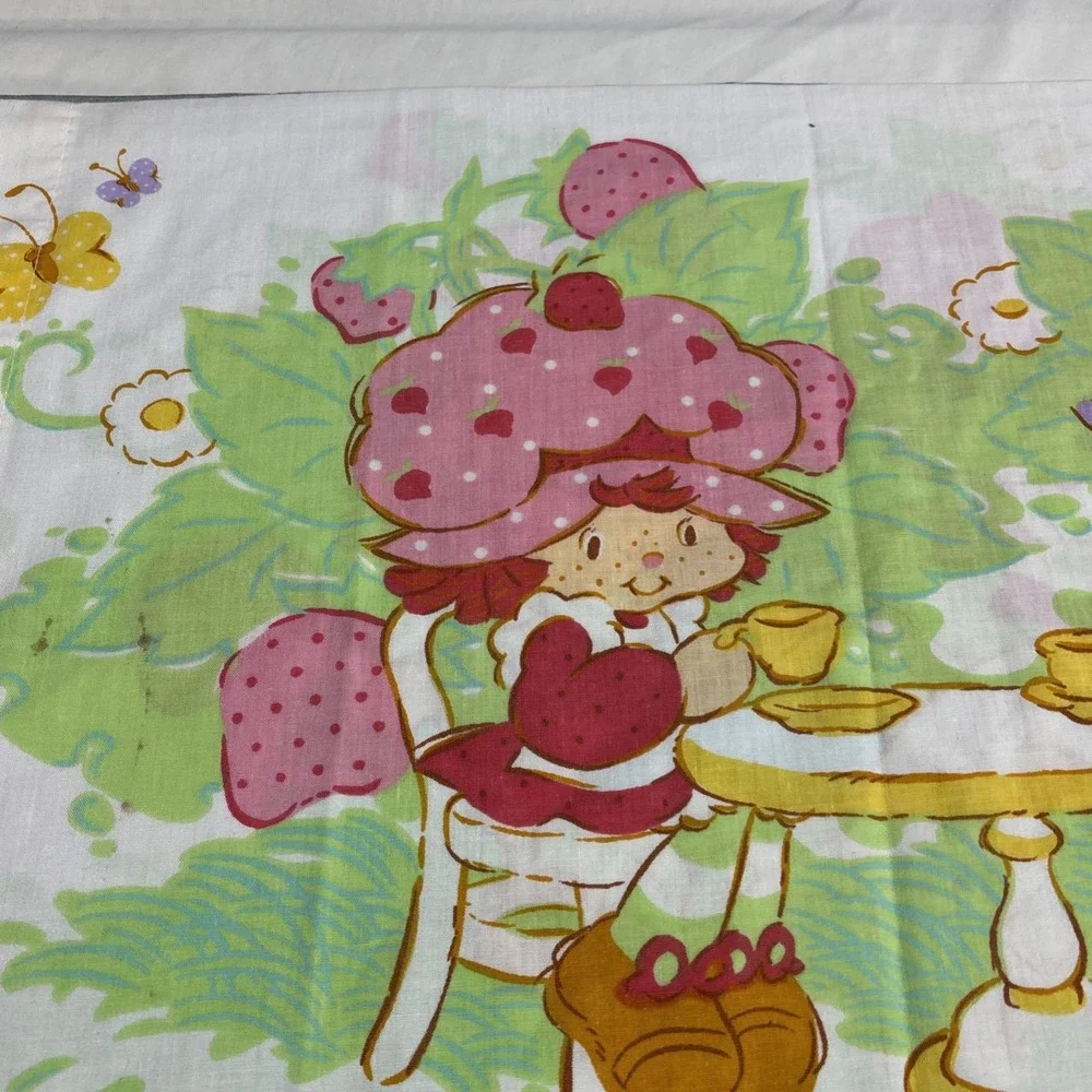 Strawberry Shortcake Pillowcase 1980 American Greetings Vintage Blueberry Muffin